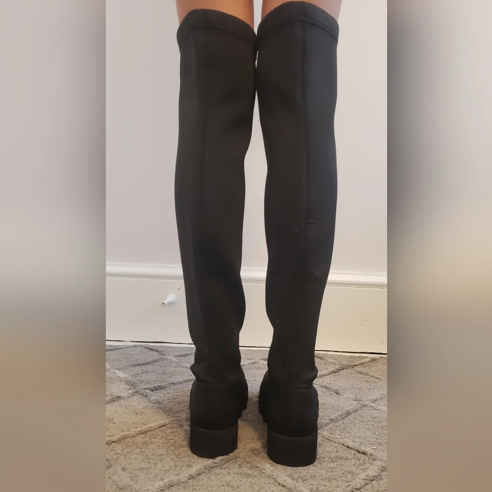 Issey Miyake × UN Bounce over the knee boots Size 37 (US 7) Black 1.5" platform - Picture 6 of 6